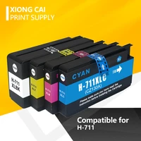 4 pieces compatible for hp711 711 for hp 711xl ink cartridge for hp desigjet t120 t520 t120 24 t120 610 t520 24 t520