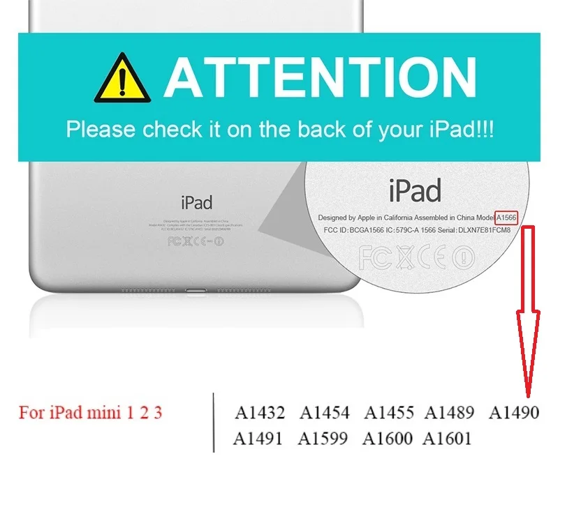 Тонкий чехол для iPad mini 2 3 Клавиатура A1432 A1490 Русский Испанский язык PU 7 9''|Чехлы