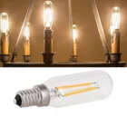 Винтажный трубчатый светодиодный светильник, 2 Вт, T25, лампа накаливания, маленький Эдисон, E14, цоколь, теплый белый, 2700 к, 20 Вт, галогенный эквивалент