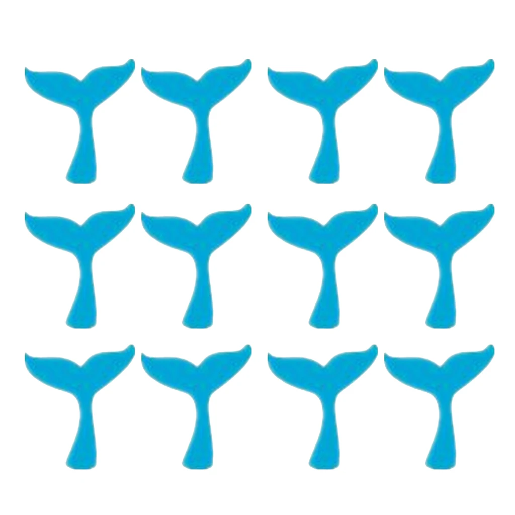 

12 шт. наклеек, забавные наклейки «рыбий хвост», виниловые наклейки для компьютера, для автомобилей, мотоциклов, скейтбордов, ноутбуков, сини...