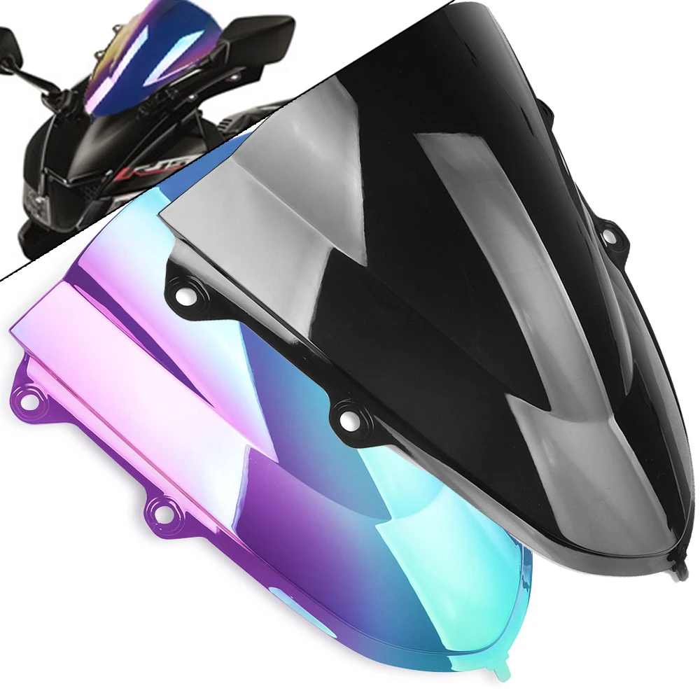 

Motorcycle screen Windshield Double Bubble Spoiler Windproof Windscreen Deflector FOR YAMAHA YZFR15 V3 2017 2018 2019 2020 2021