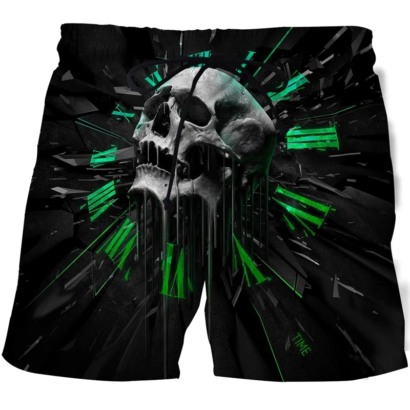 

3D printed skull Men beach pants fashion comfortable shorts bermuda shorts oversized men's clothing shorts essentials mens pants