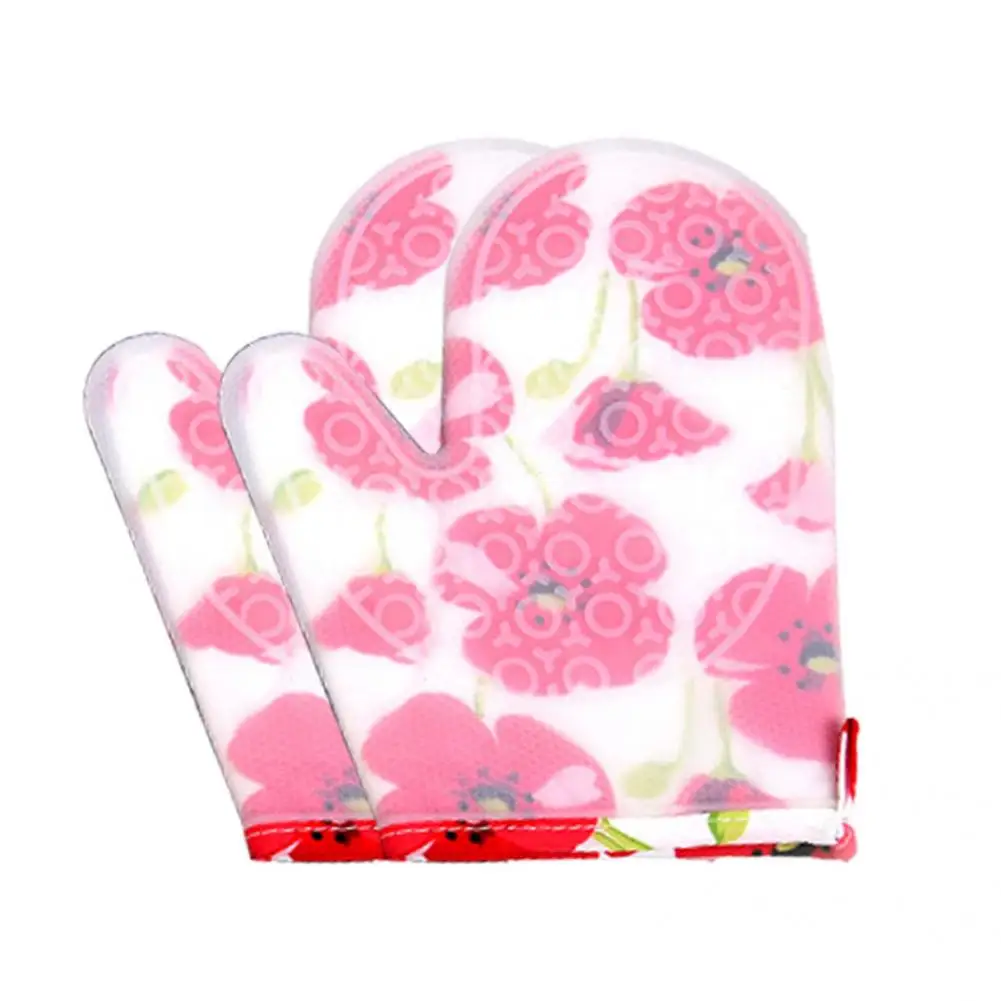 

Silicone Practical Silicone Heat Resistant Oven Gloves Reusable Oven Gloves Comfortable for Kitchen