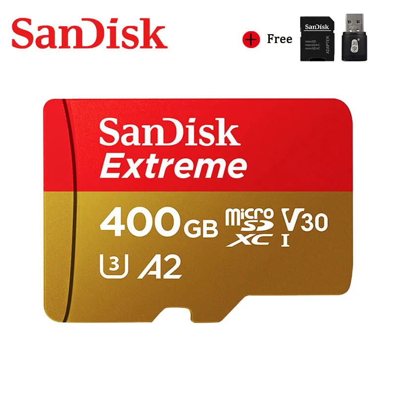 Карта Micro SD SanDisk A2 оригинальная micro карта 400 ГБ 256 128 64 32 Menory Extreme Ultra sd 4K V30 TF флэш