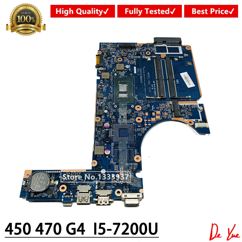 Для hp ProBook 450 G4 470 серии Материнская плата портативного компьютера с i5-7200u 907703-601