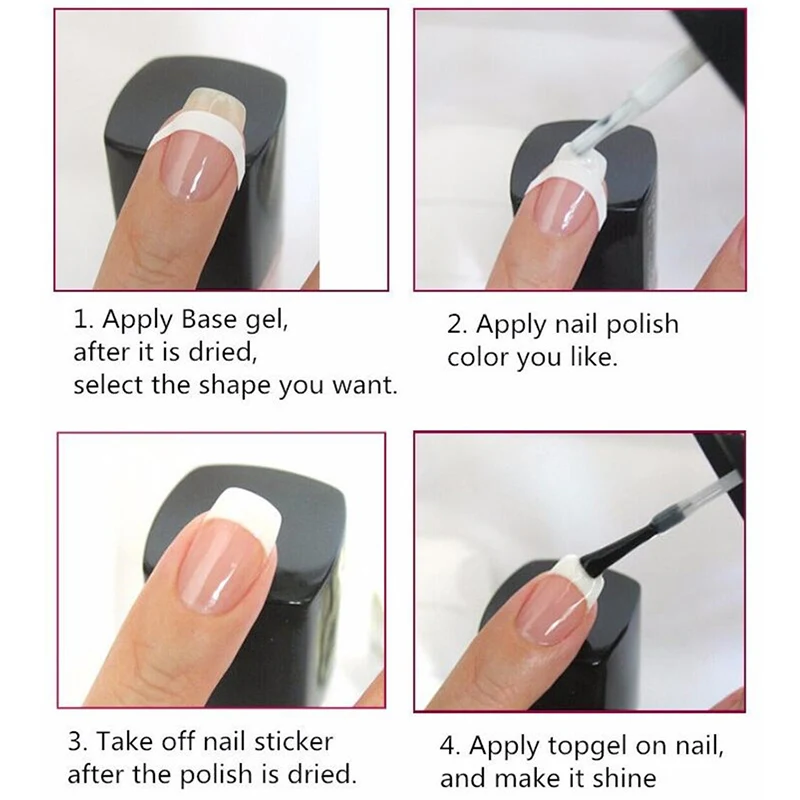 48 шт/52 шт ногти руководство наклейки Французский маникюр дизайн ногтей для