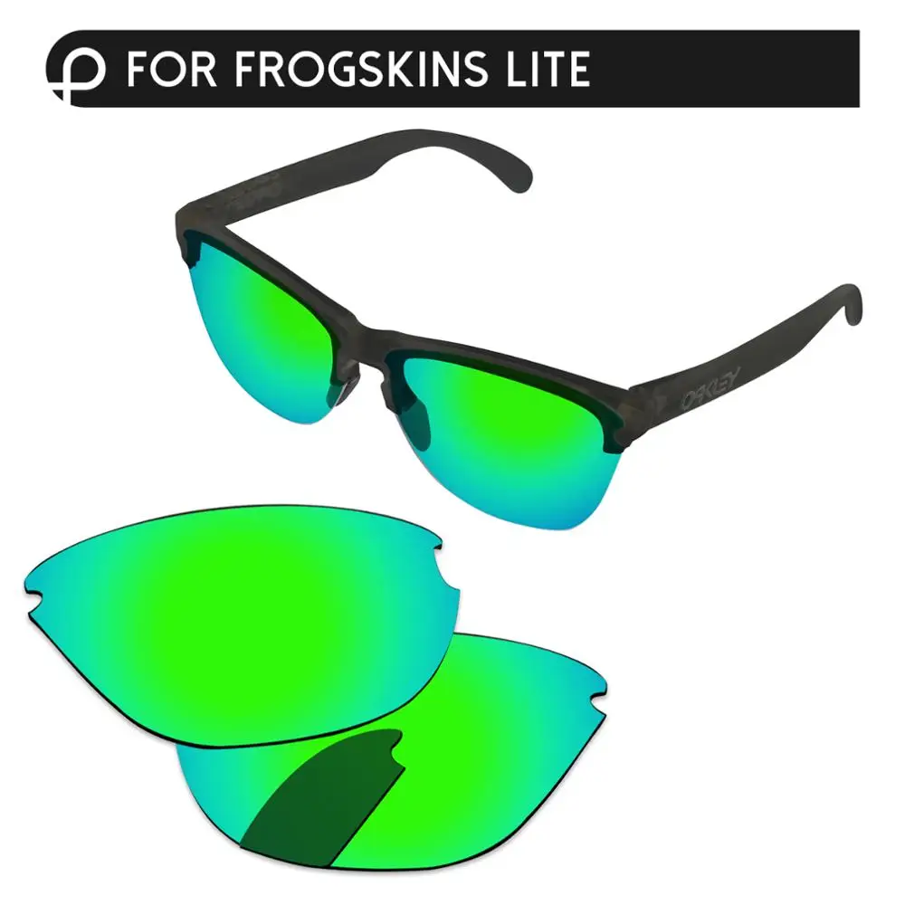 Emerald Green PapaViva Сменные линзы для аутентичных солнцезащитных очков Frogskins Lite OO9374 Поляризованные-несколько вариантов - Цвет линз: Emerald Green