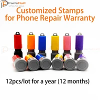 phone warranty customized stamp mark with your logo for refurbished lcd screens repair parts