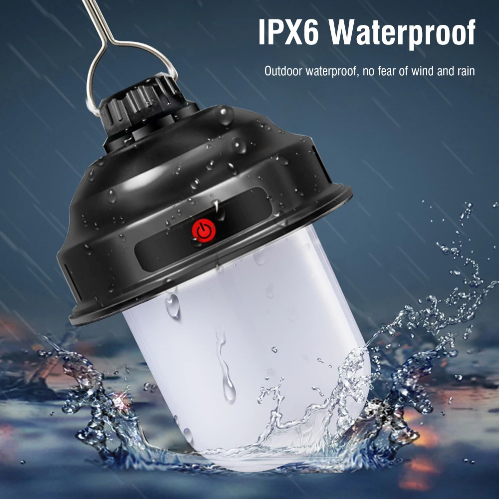 BORUiT Новинка Портативный IPX6 Водонепроницаемый USB Перезаряжаемый аварийный ночной