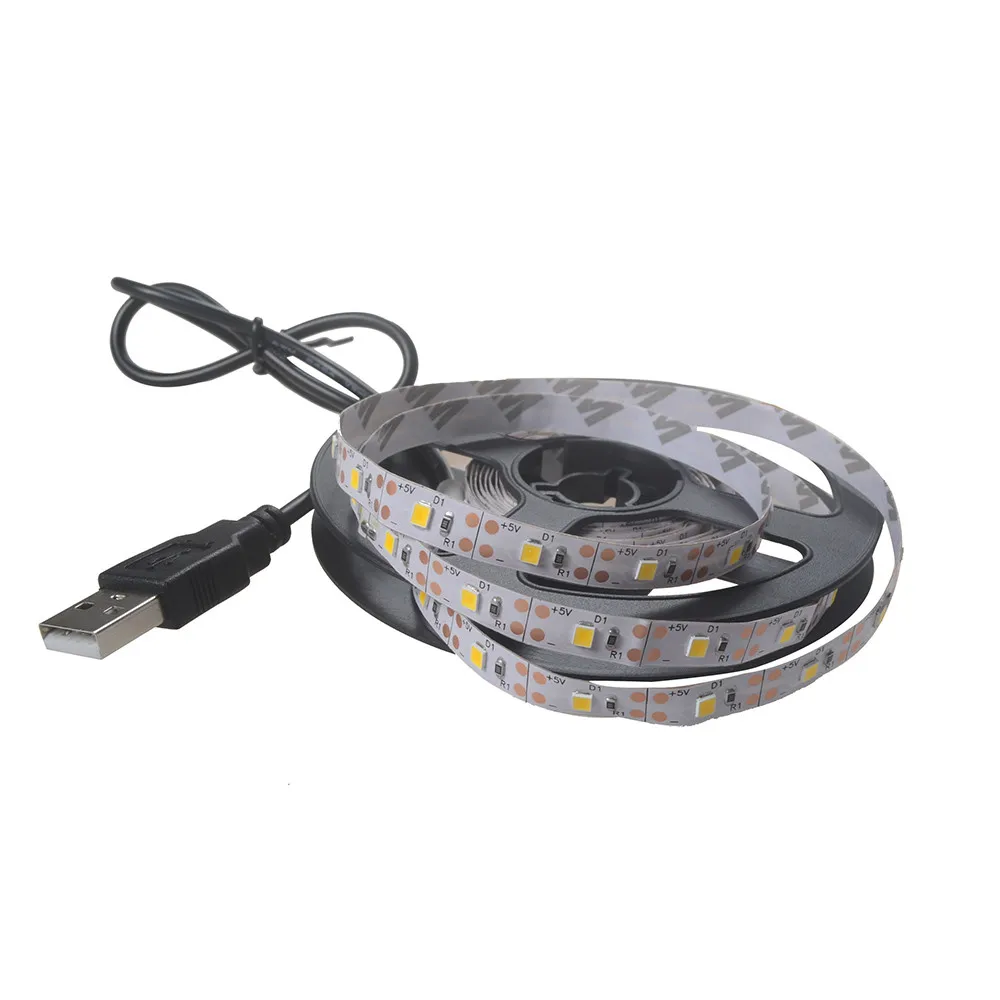 Лента светодиодная Bzoosio 5 В 2835 30/60/120/180SMD белый/теплый белый/синий | Лампы и