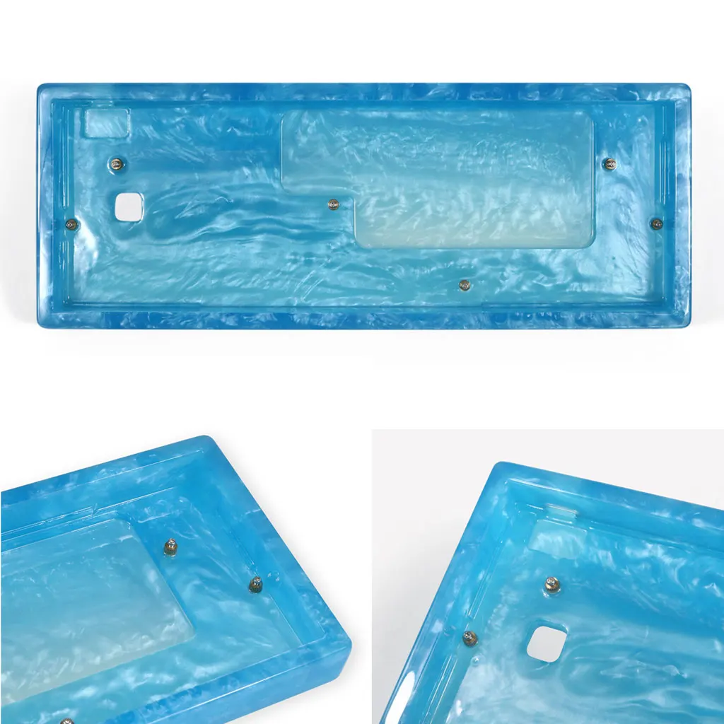 

New Arrival Keyboard Case Resin Light Case Milk Shell PCB Costar Plate For 60% GH60 DZ60 XD60 Poker2 Mechanical Keyboard