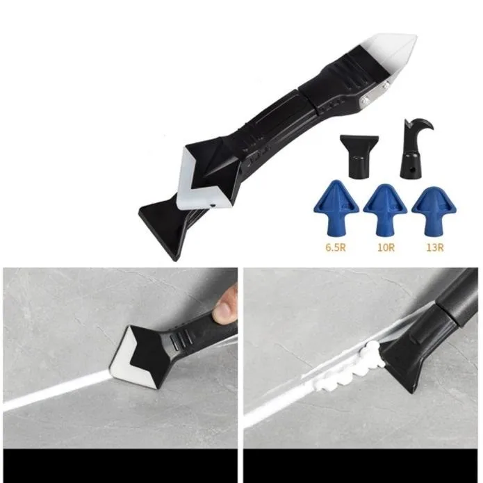 

Silicone Caulking Tool Removal Residue Scraper Kit Sealant Replace For Bathroom Finisher Sealant Smooth Scraper Grout Kit Tools