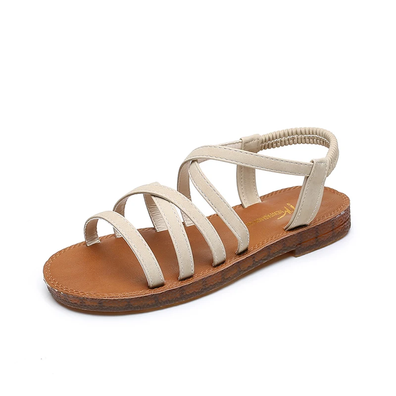 

Black Thin Rope Sandals Women 2021 Summer Ladies Casual Gladiator Beach Shoes Classic Flat Shoes Female Narrow Bands Sandals