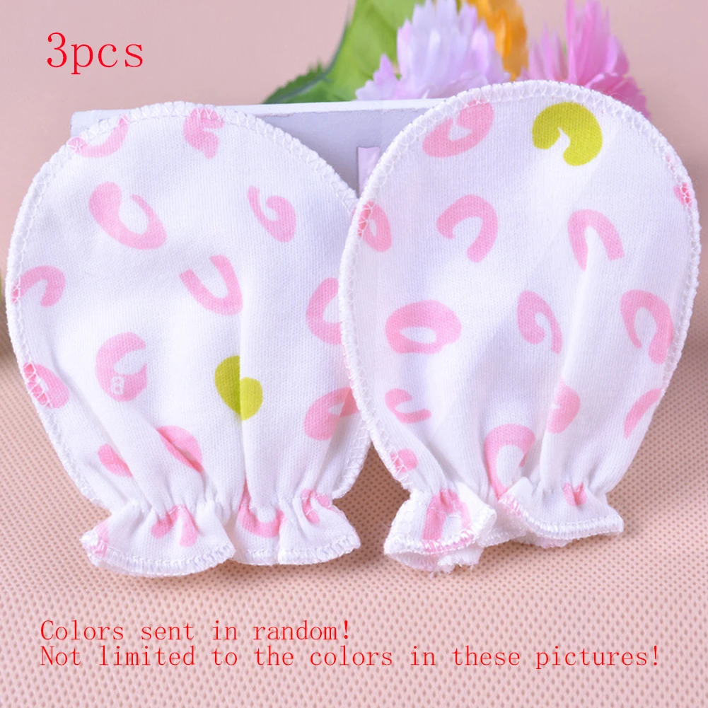 3 Pairs Newborn Baby Mitte Soft Cotton Anti Scratch Mittens Gloves Gift | Детская одежда и обувь