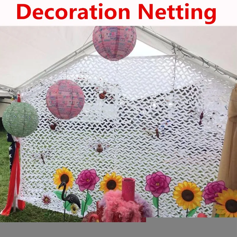 

White Camouflage Netting Durable for Sunshade Party Decoration Hunting Blind Shooting Camping Photography Mesh Netting