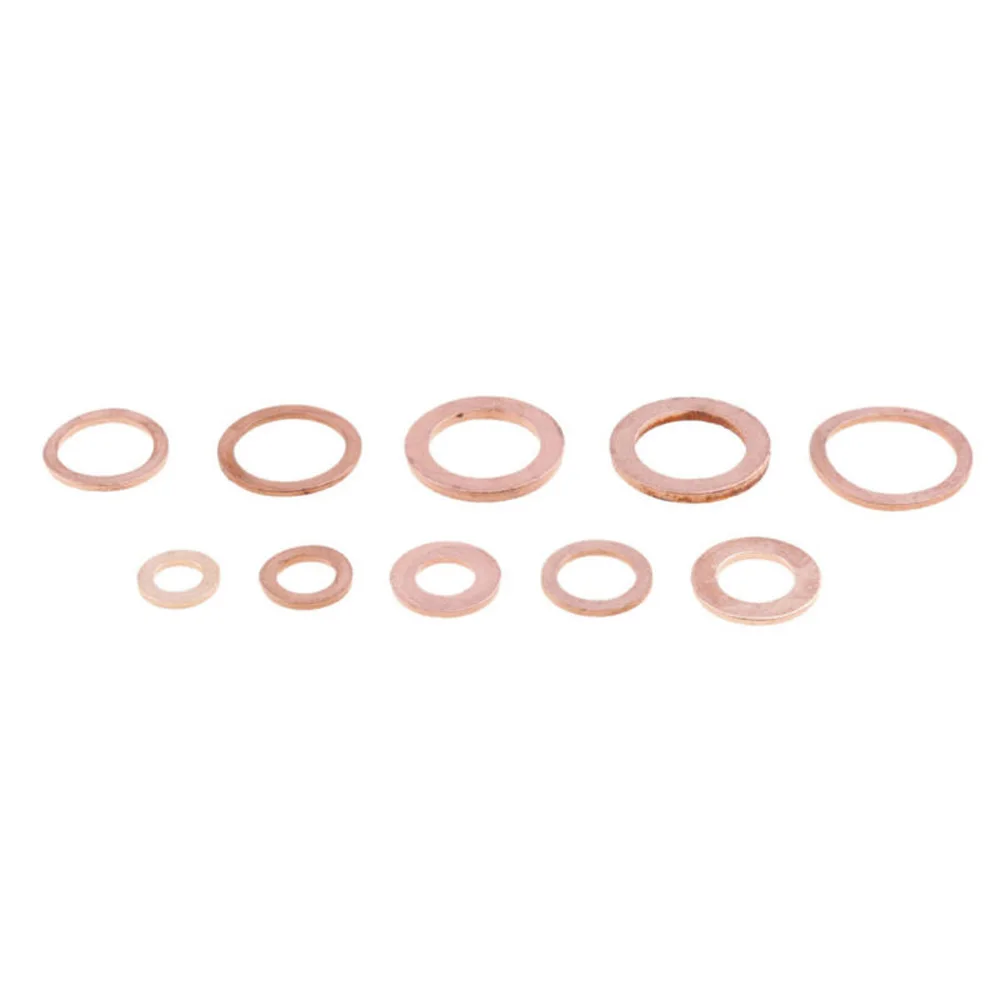 

200Pcs Washer Copper Parts Automotive Gasket 13x7x2.3cm Assortment Set