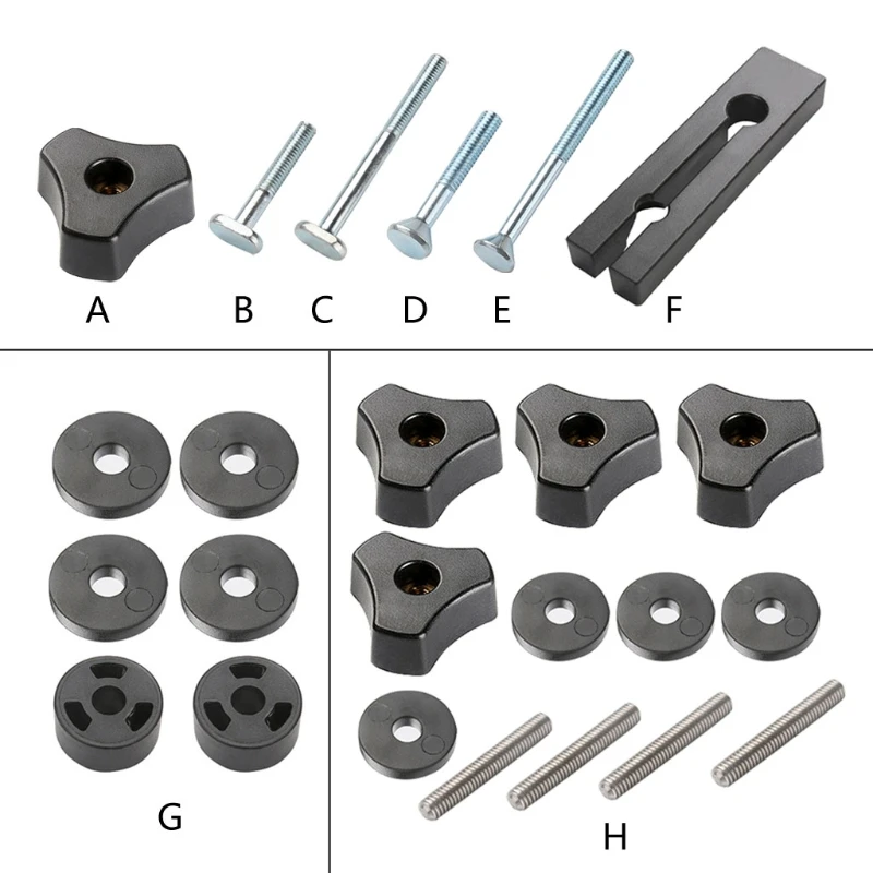 

M6-40T M6-70 Nut Quick Acting Hold Down Clamp T-track Miter Slot Clamp Hand Knob T-Slot T-Track Block Clamps Wood Tool