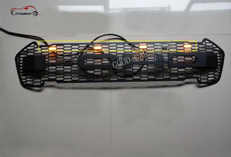 Передняя гоночная решетка радиатора светодиодная белая желтая для ford ranger grill 2015