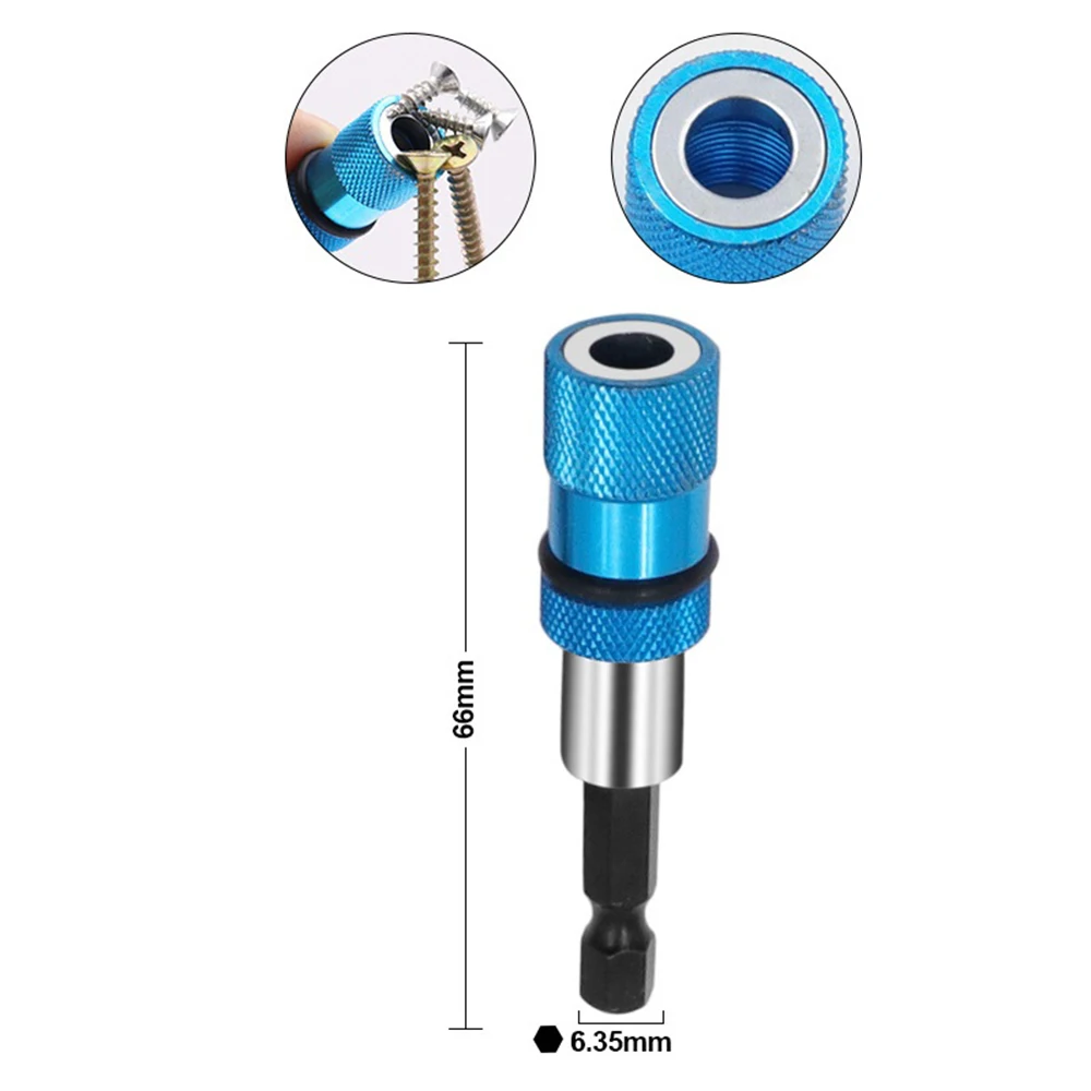 

1/4 Inch Drill Bit Holder With Adjustable Screw Depth, Magnetic Screwdriver, Drywall Hex Drill Bit, Detachable Connecting Rod