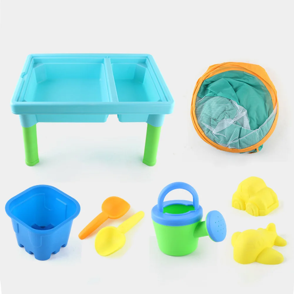 

8 PCS Beach Toys Toddler Summer Beach Tent Sand Dredging Table Kids Water Toy Outdoor Parent-Child Interactive Game Toys