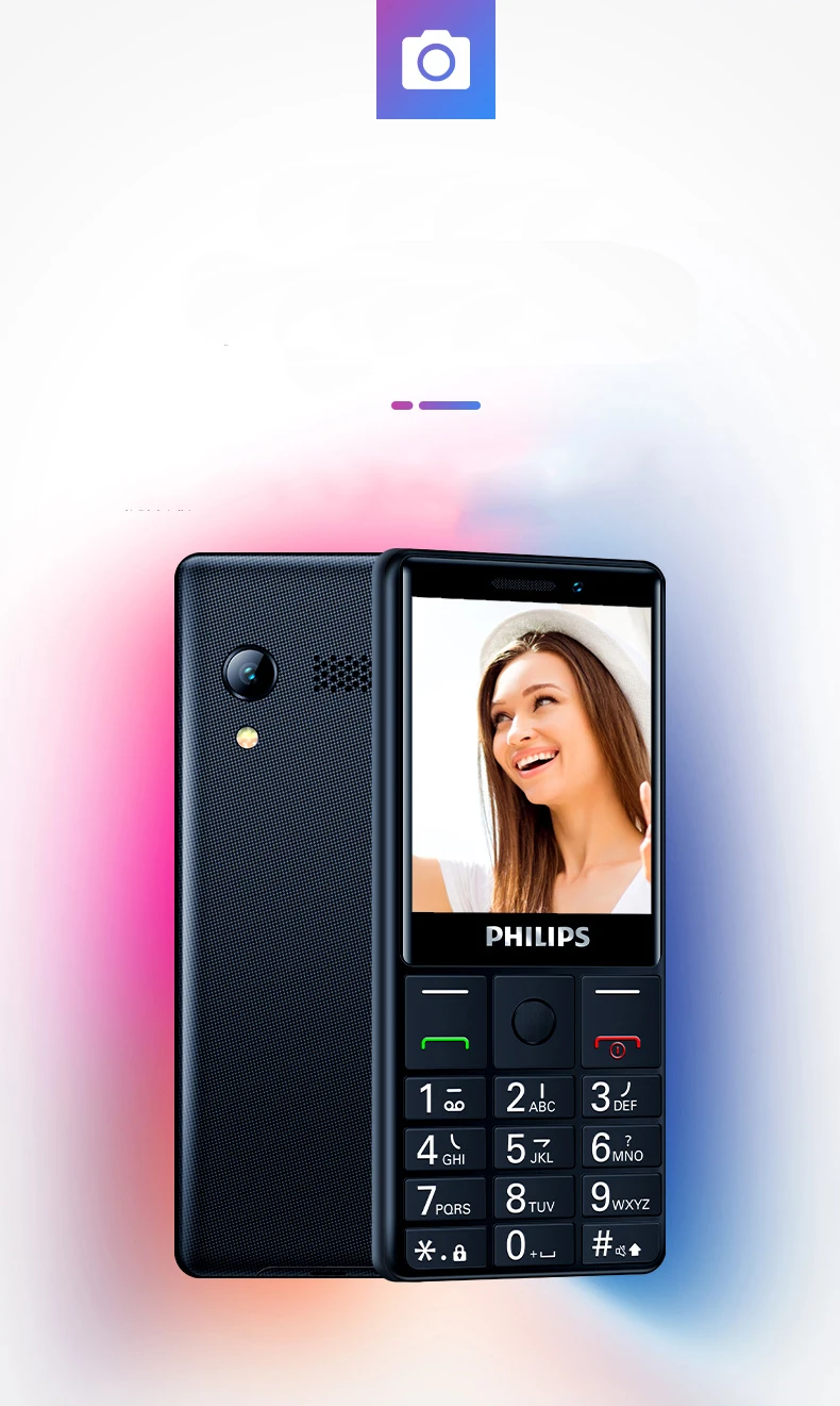 Philips E289 2,4 дюймов 1700 мАч Батарея Одна камера 4 Гб ПЗУ Поддержка карты памяти Dual SIM 4G старый человек клавиатура телефон