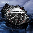 BELUSHI 2022 новые мужские часы Топ люксовый бренд спортивные водонепроницаемые хронограф из нержавеющей стали Кварцевые часы мужские Relogio Masculino