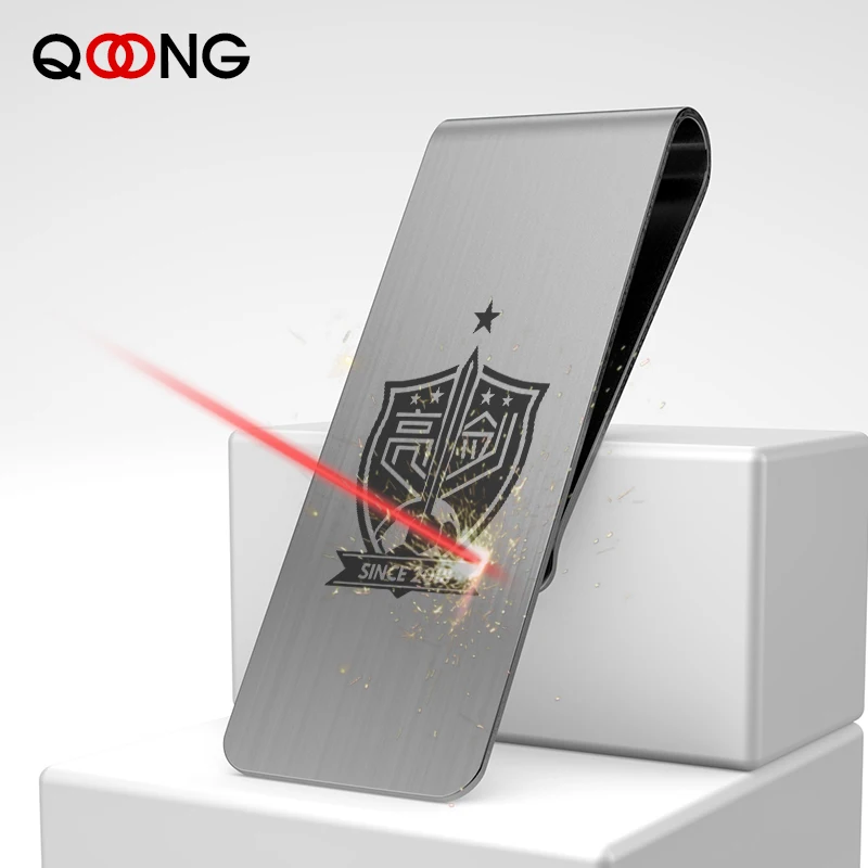 Мужской Латунный кошелек с надписью на заказ бумажник из нержавеющей стали