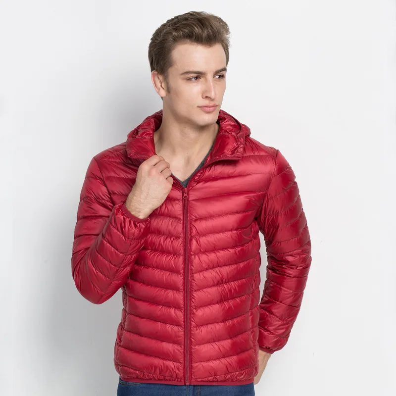 

2019 new lightweight down jacket men's hooded men's winter coat plus men's men's wear