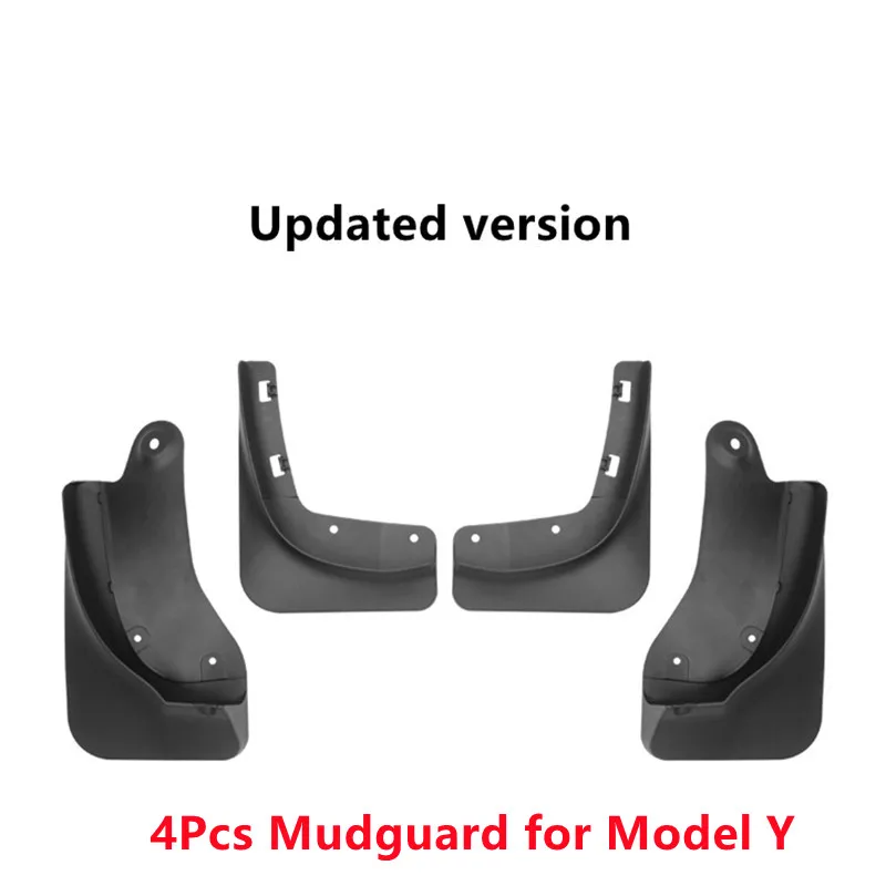 

4Pcs Car Mud Flaps Mud Splash Guards Mire Fender Styling With Installation Parts For Tesla Model Y 2020 2021