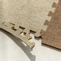 10pcs 3030cm japanese puzzle mat diy carpet bedroom living room machine washable tatami linen puzzle floor mats