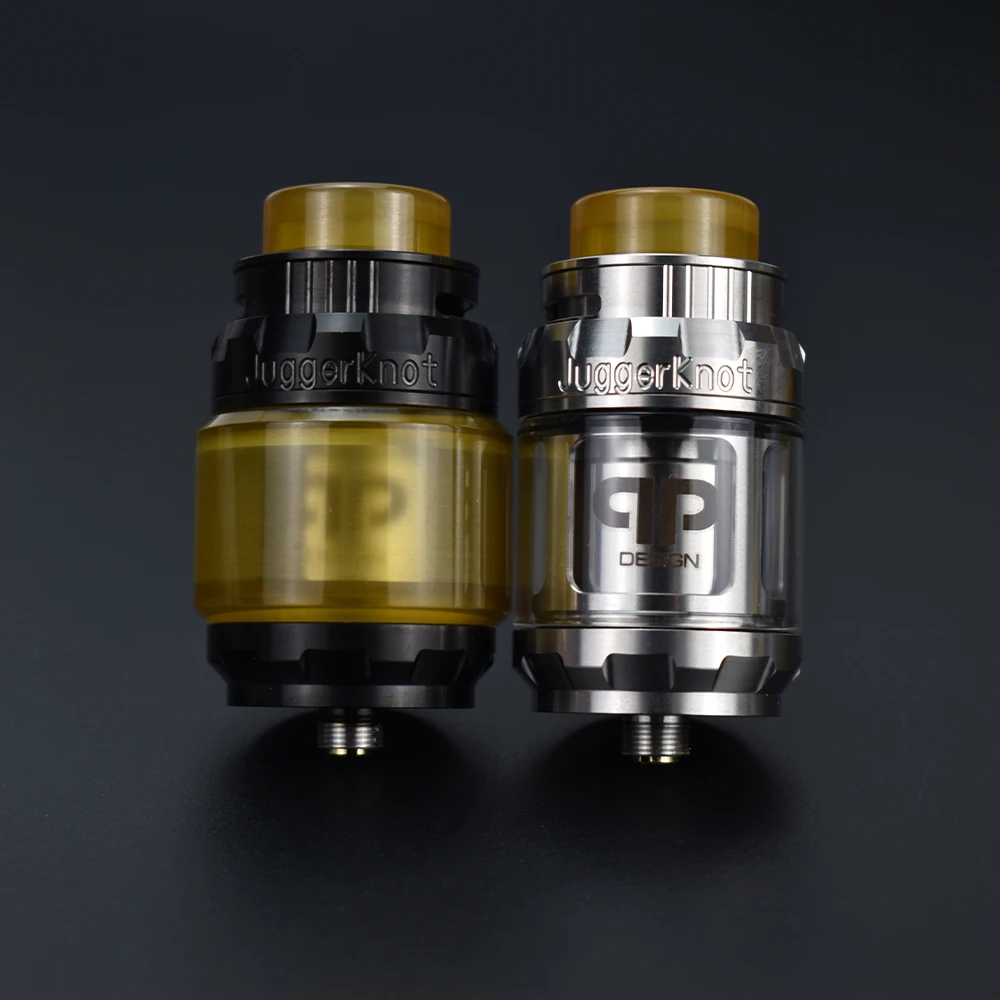 

QP Designs Juggerknot RTA 26mm E-Cigarette Atomizer 316 SS 4ml Capacity Rebuildable adjustable airflow Top filling vape tank