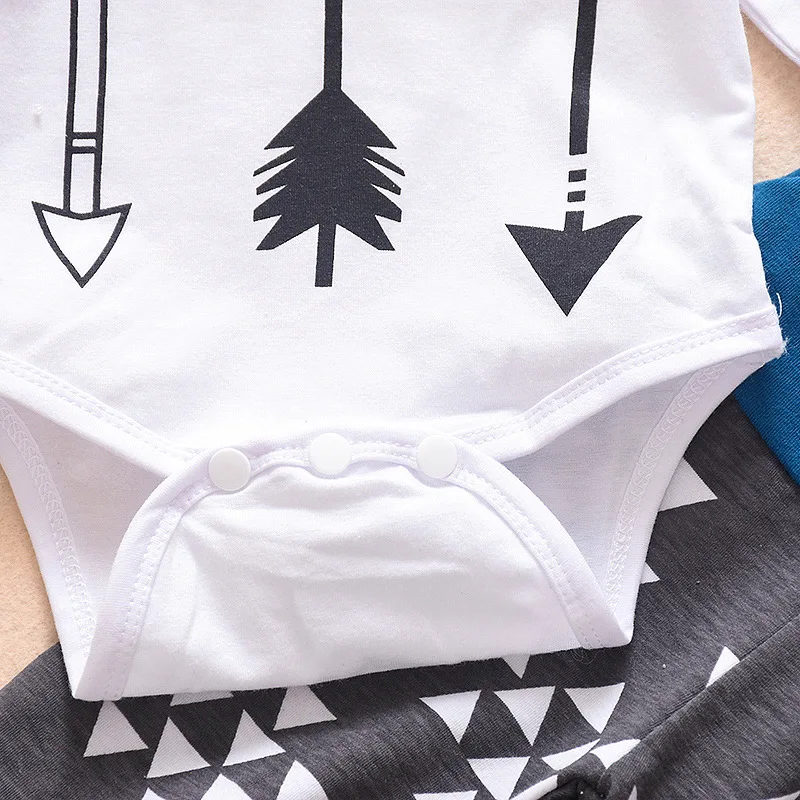 

2019 New Winter Newborn Baby Girls boys Christmas Clothes Printed Casual Romper+Pants+Hat 3PCS Outfits Set Baby Clothing Sets