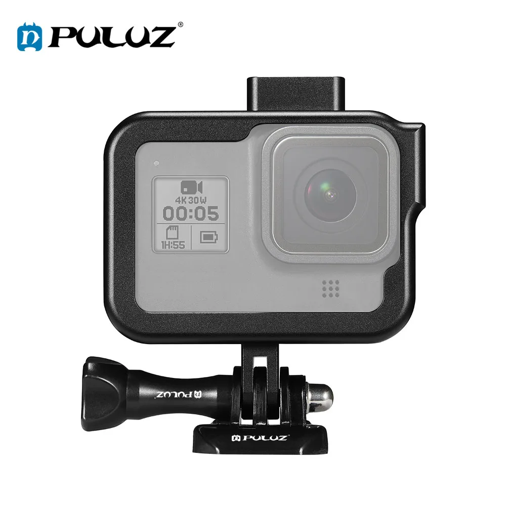 PULUZ для GoPro HERO8 черная стандартная рамка из алюминиевого сплава защитный чехол с