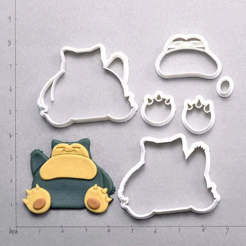 Мультфильм ТВ Покемон форма набор резаков для печенья на заказ 3D печать помадка кекс форма торта Форма-резак для украшения торта инструменты - Цвет: N8777 3inch