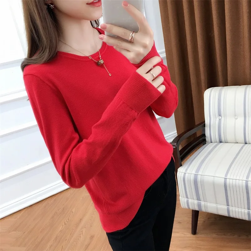 Autumn Winter sweater women Knitted Pullover Women Sweater fashion Sweaters Plus Size Cashmere Round neck tops | Женская одежда