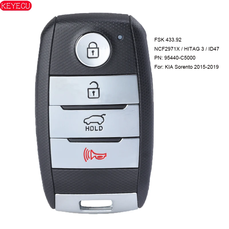 KEYECU OEM умный дистанционный ключ 3 кнопки 433 МГц для Kia Sorento 2015 2016 2017 2018 2019 P/N: 95440-C5500