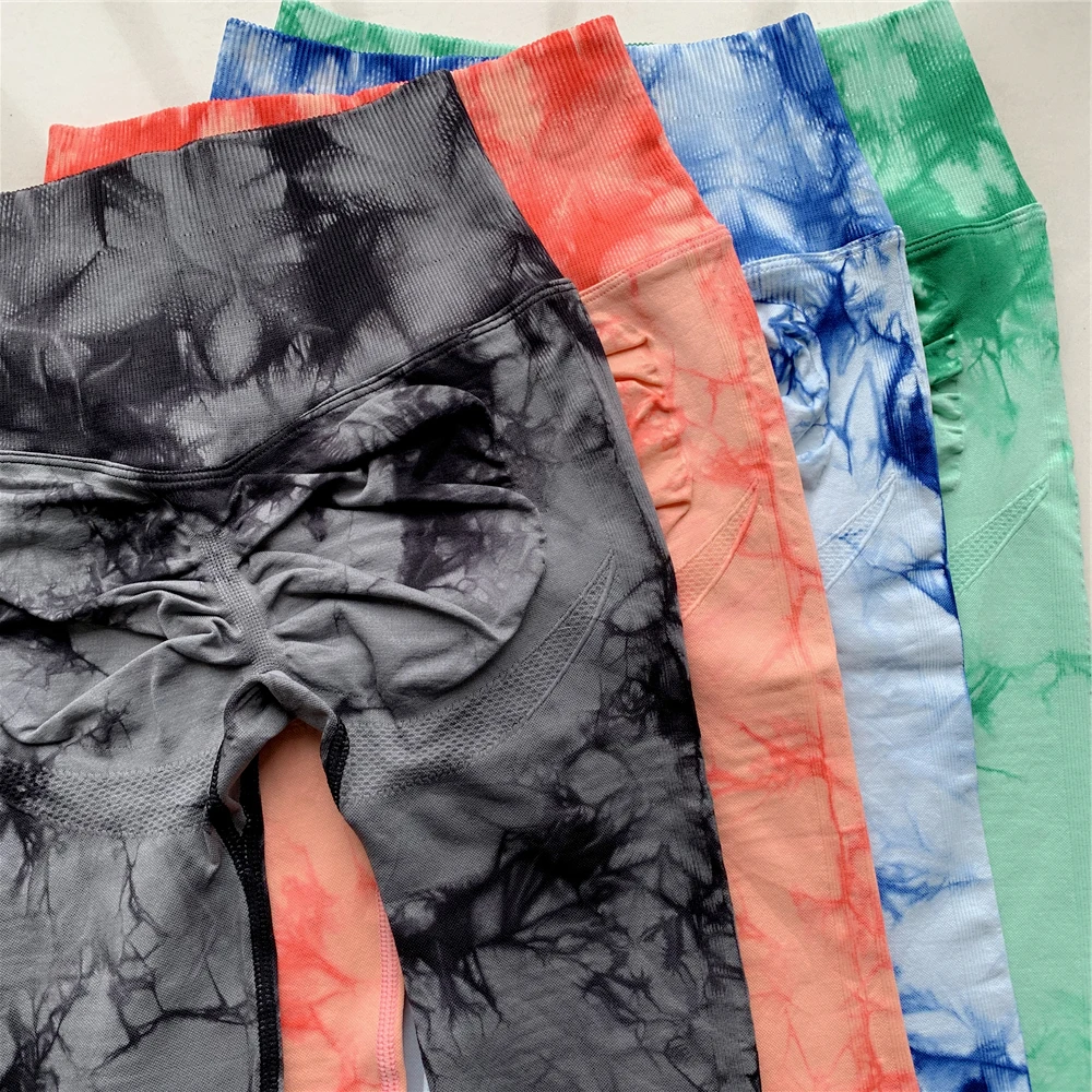 

Seamless Leggings Yoga Pants Tie-dye High Waist Fitness Sport Leggings Women Gym Pants Hip-lifting Sports Leggings Push Up Pants