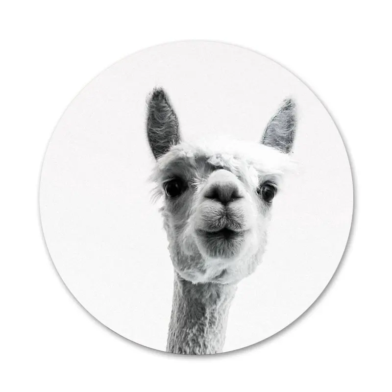 

Lama Llama Alpacas Animal Black Icons Pins Badge Decoration Brooches Metal Badges For Backpack Decoration