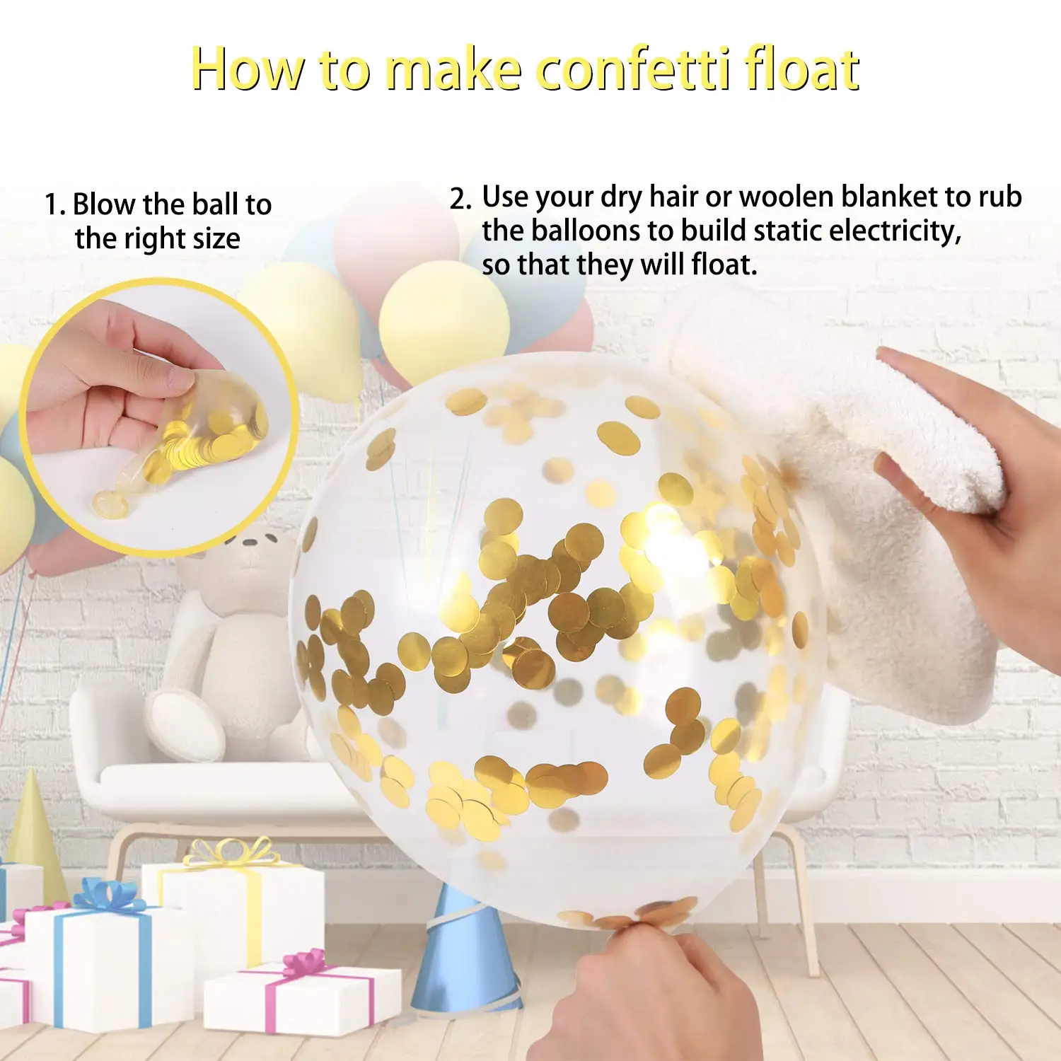 Темно-синий золотой конфетти праздничные украшения из шаров поставки 70 шт 12