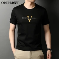 coodrony brand summer new arrival high quality 100 cotton top tee fashion pattern casual o neck short sleeve t shirt men c5190s