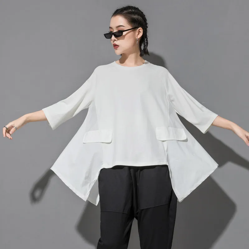 XUXI женская футболка летняя черная белая красная новинка 2019 необычная версия