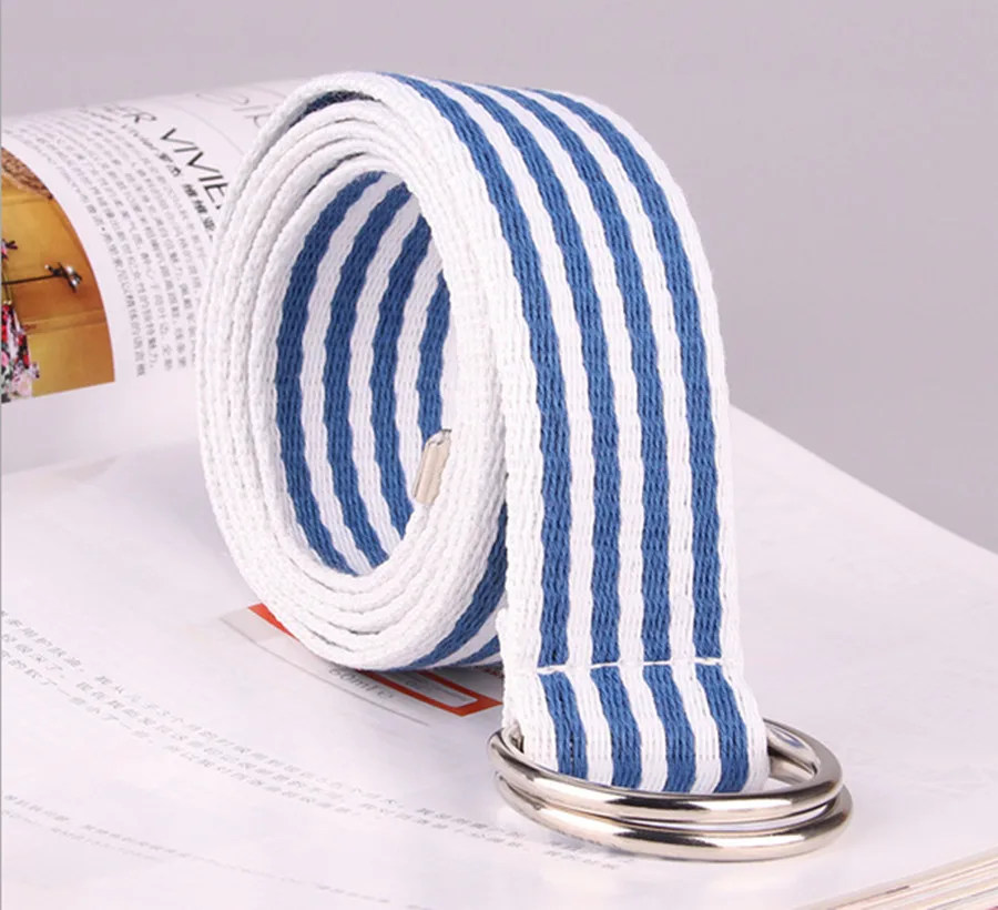 Женский джинсовый ремень с двойной петлей Простой декоративный из джинсовой