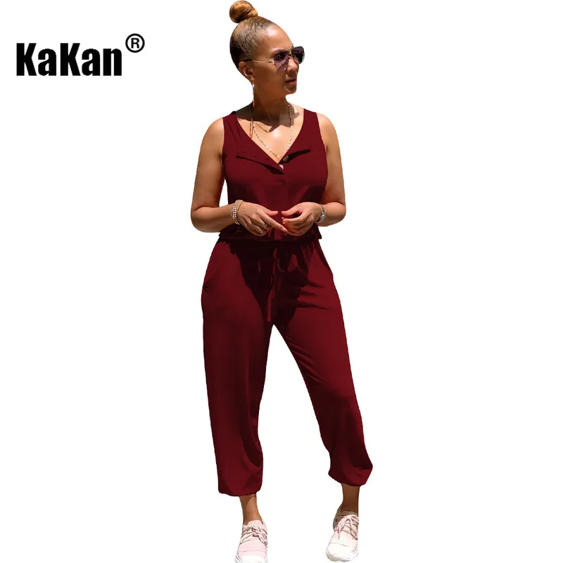 

KaKan European and American Sexy Casual Jumpsuit 2020 New Women's Jumpsuit