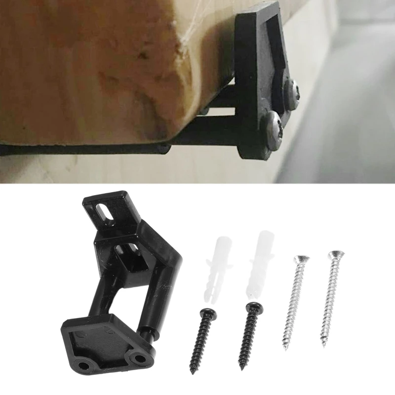 

ABSF Black Adjustable Door Wall Guide Floor Guide Clip for Sliding Barn Door Hardware with Screws