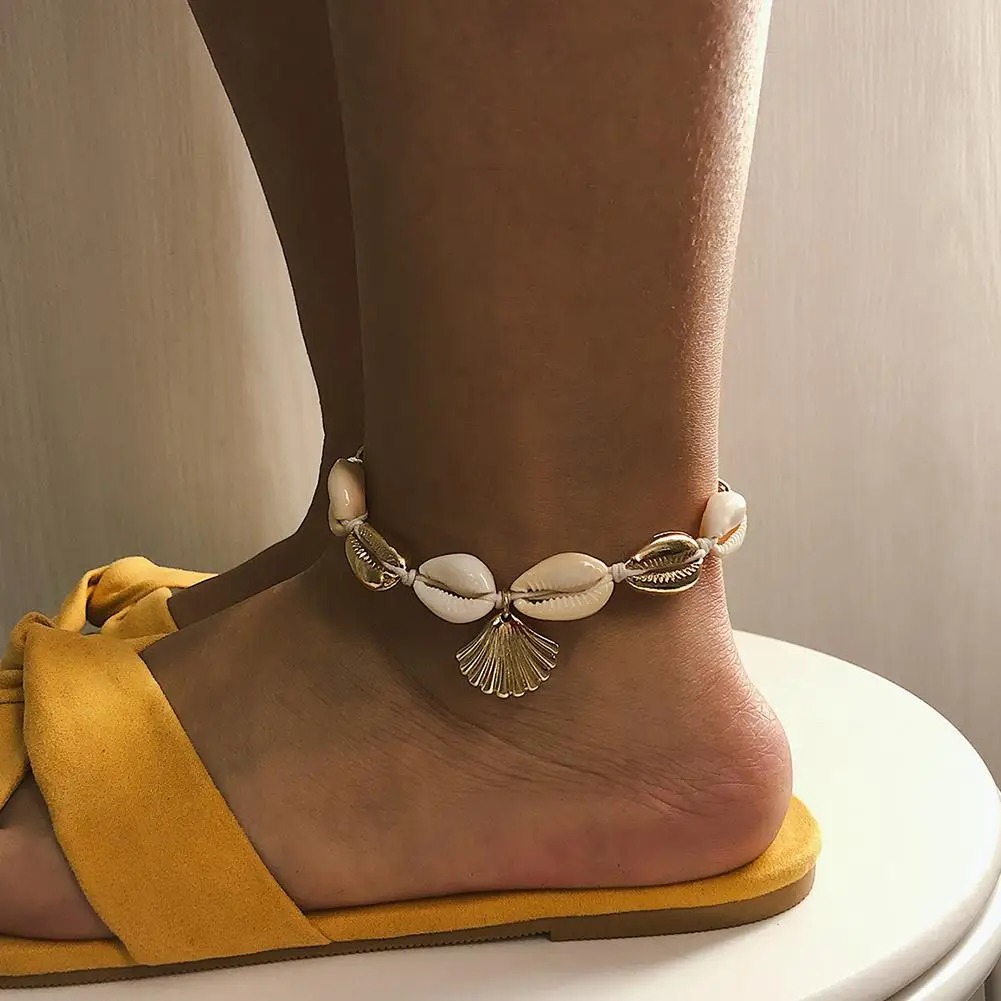 Женский простой гребешок ножной браслет из сплава ручной работы Национальный