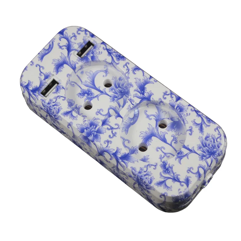 2019 новый дизайн 2 розетки европейская розетка 5 В А USB-удлинитель цвет дерево |
