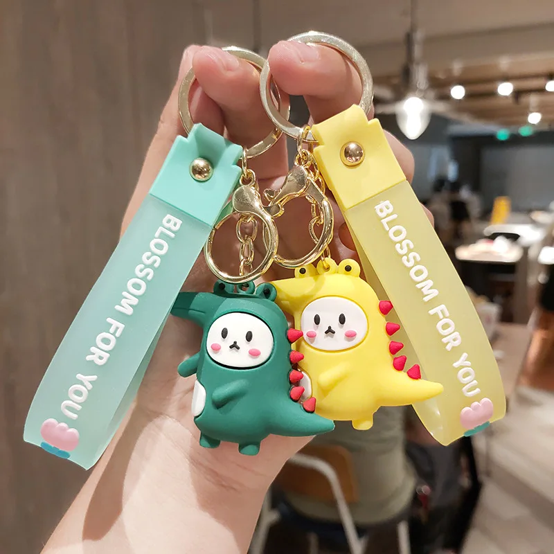 Мультяшные брелоки с большим ртом крокодила Милые силиконовые мужские и женские