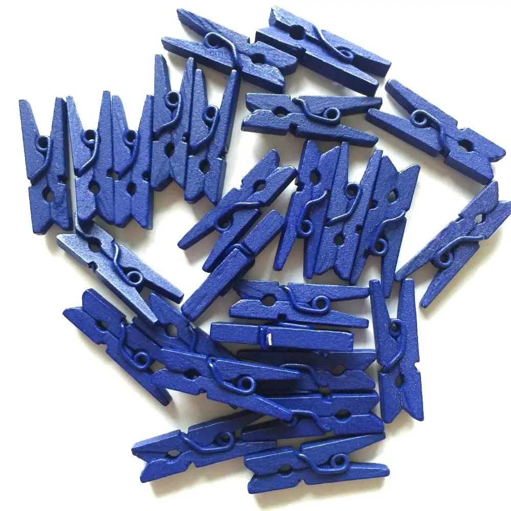 50pcs blue 10 шт. 10 шт. мини Звезда Маленький зажим деревянная одежда фото бумага колышек прищепка ремесло открытка зажимы для дома Свадебные украшения Горячая Распродажа - Цвет: 50pcs blue