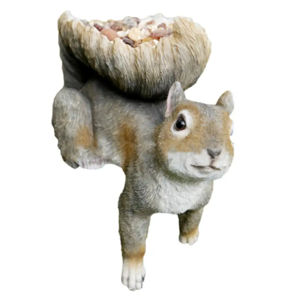 

Смола кормушка для птиц белка садовая статуя птица Колибри Фидер Скульптура семена дикорастущих растений контейнер для наружного украшени...