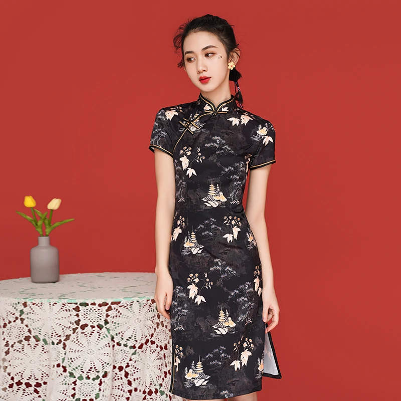 

Improved the tide cheongsam years young Chinese wind restoring ancient ways the new summer dress fashion to wear daily